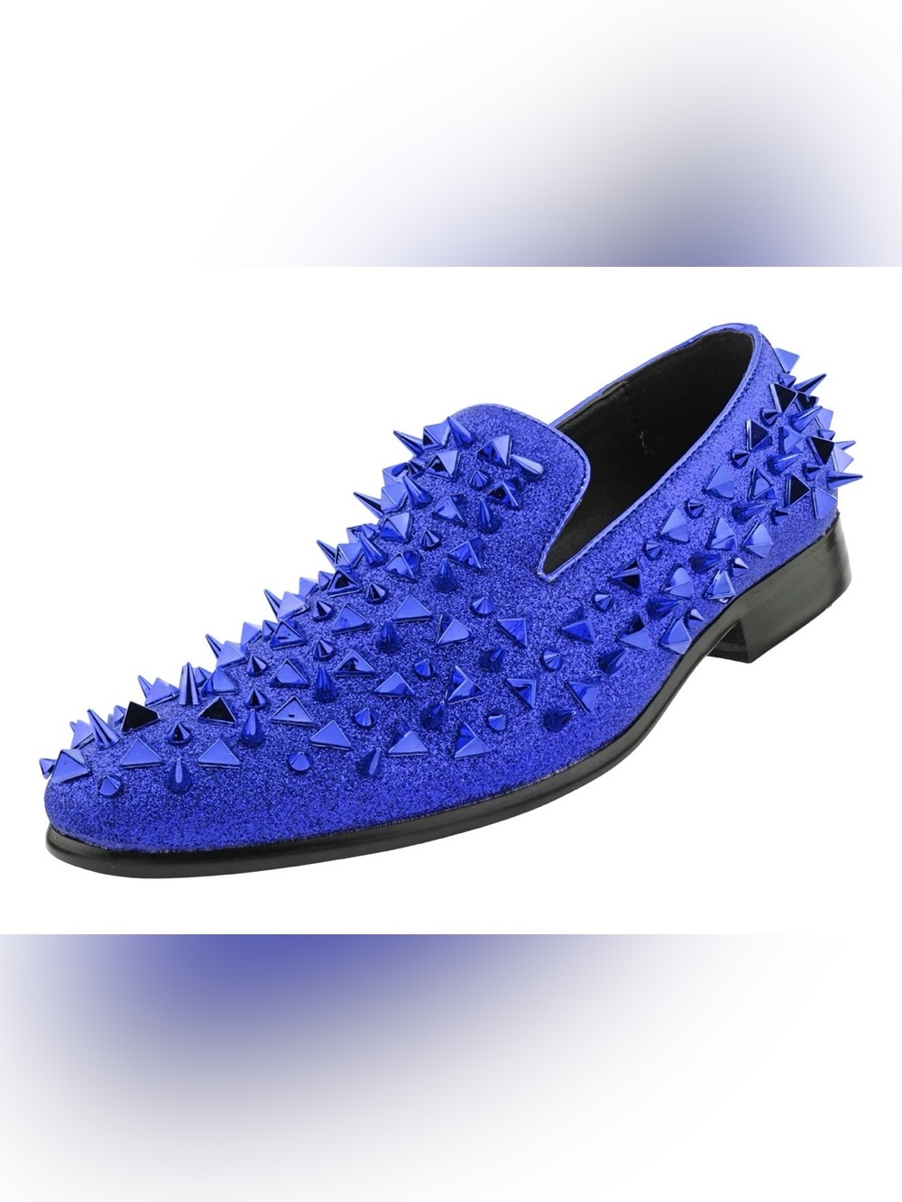 Men's Blue Studded Glitter Slip-On Loafers Bolano 8.5 mesa
